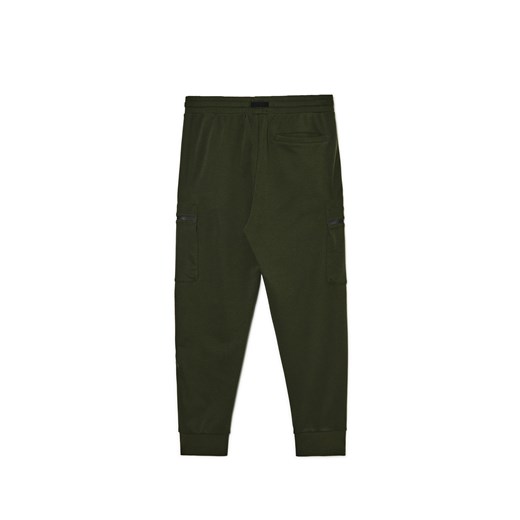Cropp - Zielone spodnie dresowe typu cargo - zielony Cropp S Cropp