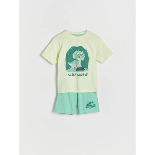 Reserved - Dwuczęściowa piżama Jurassic World - jasnozielony ze sklepu Reserved w kategorii Piżamy dziecięce - zdjęcie 171474498
