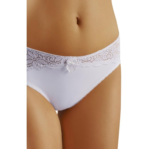 Pełne figi damskie z koronką białe Amy, Kolor biały, Rozmiar S, EMILI ze sklepu Intymna w kategorii Majtki damskie - zdjęcie 171474789