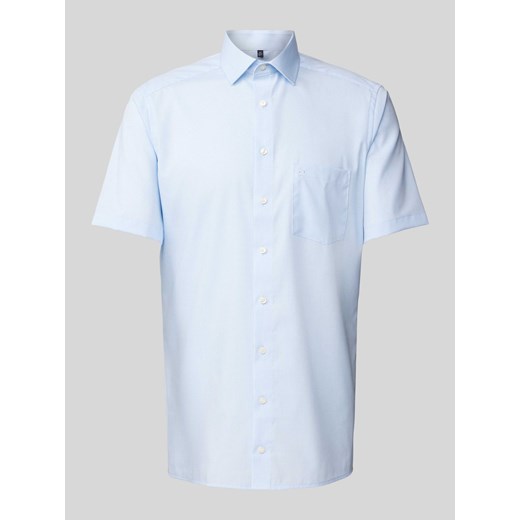 Koszula biznesowa o kroju modern fit z kieszenią na piersi ze sklepu Peek&Cloppenburg  w kategorii Koszule męskie - zdjęcie 171475207