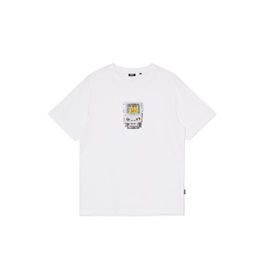 Cropp - Biały T-shirt z nadrukiem - biały ze sklepu Cropp w kategorii T-shirty męskie - zdjęcie 171475808