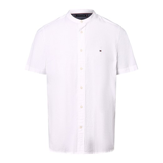 Tommy Hilfiger Koszula męska Mężczyźni Regular Fit Bawełna biały jednolity ze sklepu vangraaf w kategorii Koszule męskie - zdjęcie 171476455