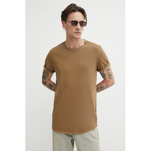 G-Star Raw t-shirt bawełniany x Sofi Tukker męski kolor beżowy gładki ze sklepu ANSWEAR.com w kategorii T-shirty męskie - zdjęcie 171476568
