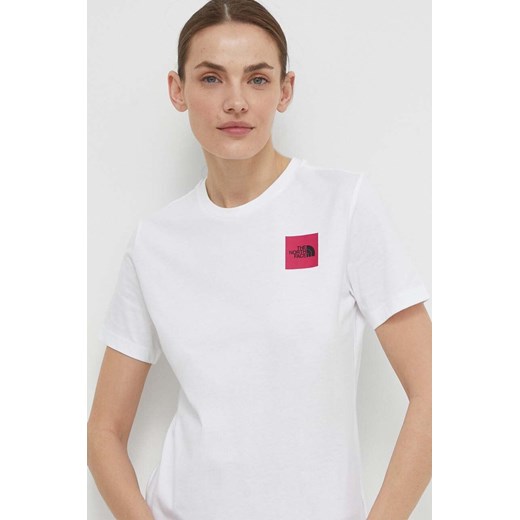 The North Face t-shirt bawełniany damski kolor biały NF0A87EHFN41 ze sklepu ANSWEAR.com w kategorii Bluzki damskie - zdjęcie 171477135