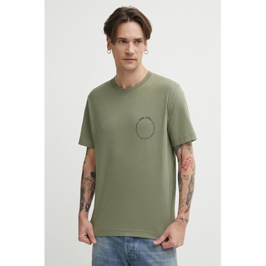 Marc O&apos;Polo t-shirt bawełniany męski kolor zielony z nadrukiem 423201251066 ze sklepu ANSWEAR.com w kategorii T-shirty męskie - zdjęcie 171477207