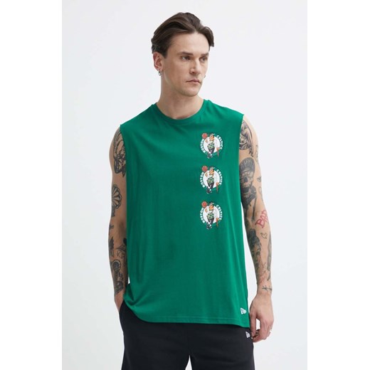New Era t-shirt bawełniany męski kolor zielony BOSTON CELTICS New Era S ANSWEAR.com