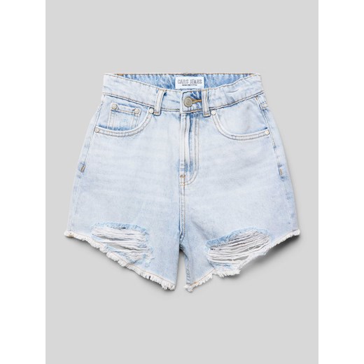 Szorty jeansowe z efektem znoszenia model ‘Saar’ ze sklepu Peek&Cloppenburg  w kategorii Spodenki dziewczęce - zdjęcie 171478096