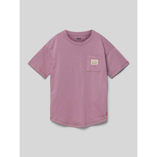 T-shirt z detalem z logo ze sklepu Peek&Cloppenburg  w kategorii T-shirty chłopięce - zdjęcie 171478425