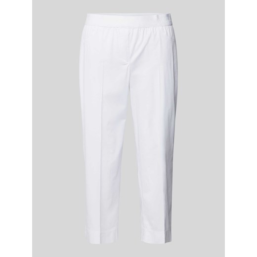 Spodnie capri o kroju regular fit z pasem z logo ze sklepu Peek&Cloppenburg  w kategorii Spodnie damskie - zdjęcie 171478506