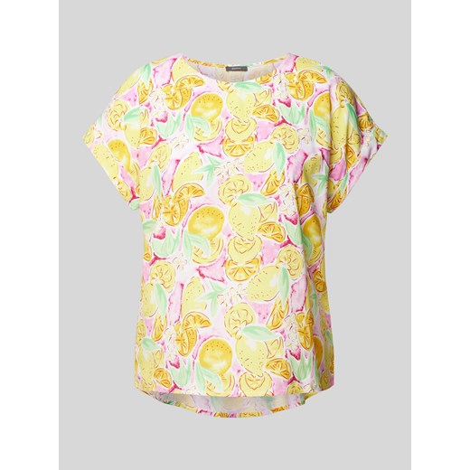 T-shirt z wiskozy z nadrukiem z motywem na całej powierzchni ze sklepu Peek&Cloppenburg  w kategorii Bluzki damskie - zdjęcie 171478638