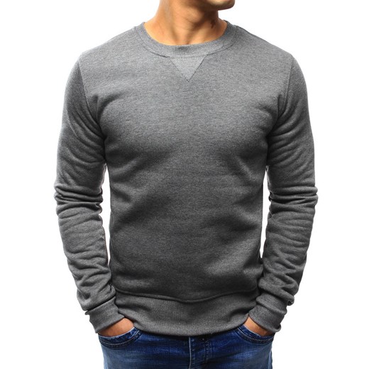 Bluza męska bez kaptura antracytowa BX4823 ze sklepu DSTREET.PL w kategorii Bluzy męskie - zdjęcie 171480758