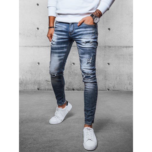 Spodnie męskie jeansowe niebieskie Dstreet UX4081 ze sklepu DSTREET.PL w kategorii Jeansy męskie - zdjęcie 171480826