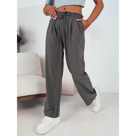 Spodnie damskie EUFRAZ szare Dstreet UY2053 ze sklepu DSTREET.PL w kategorii Spodnie damskie - zdjęcie 171481138