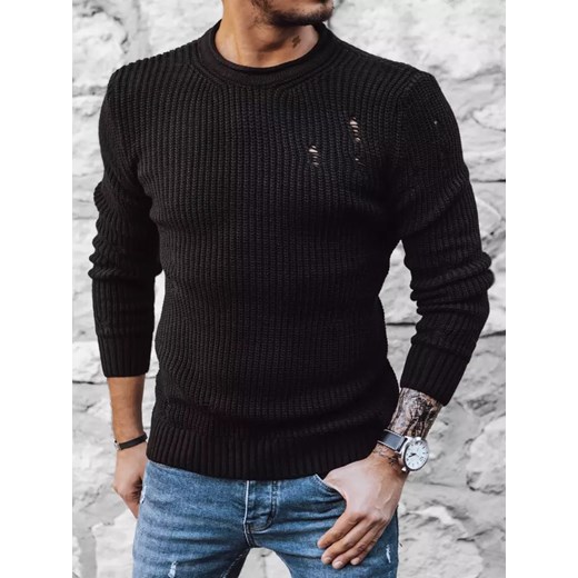 Sweter męski czarny Dstreet WX1991 ze sklepu DSTREET.PL w kategorii Swetry męskie - zdjęcie 171481167