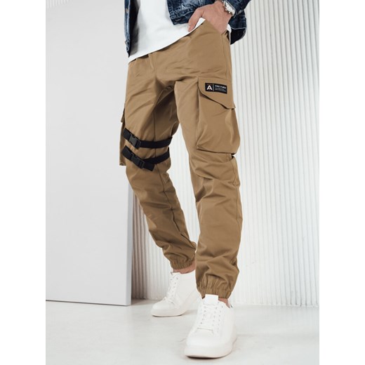Spodnie męskie bojówki khaki Dstreet UX4206 ze sklepu DSTREET.PL w kategorii Spodnie męskie - zdjęcie 171481565
