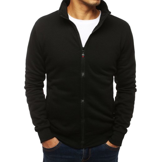 Bluza męska rozpinana bez kaptura czarna BX4110 ze sklepu DSTREET.PL w kategorii Bluzy męskie - zdjęcie 171481586
