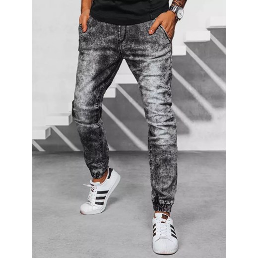 Spodnie męskie jeansowe joggery czarne Dstreet UX3943 ze sklepu DSTREET.PL w kategorii Spodnie męskie - zdjęcie 171481616