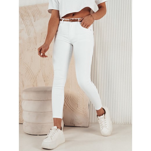 Spodnie damskie jeansowe CLARET białe Dstreet UY1928 ze sklepu DSTREET.PL w kategorii Jeansy damskie - zdjęcie 171481967