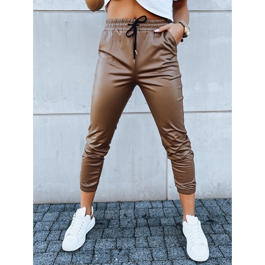 Spodnie damskie woskowane HARBOR kamelowe Dstreet UY1699 ze sklepu DSTREET.PL w kategorii Spodnie damskie - zdjęcie 171482425