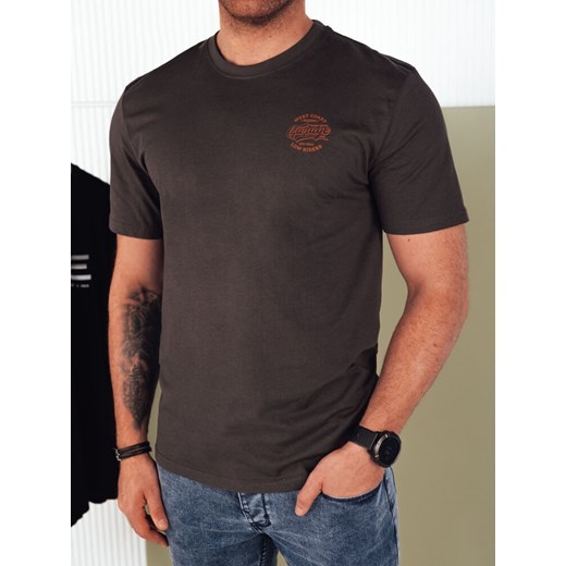 Koszulka męska z nadrukiem ciemnoszara Dstreet RX5416 ze sklepu DSTREET.PL w kategorii T-shirty męskie - zdjęcie 171482439