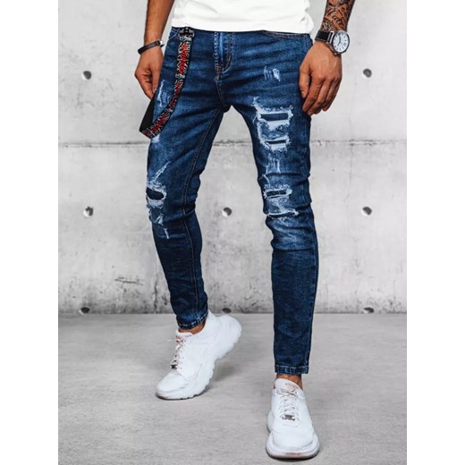 Spodnie męskie jeansowe niebieskie Dstreet UX3934 ze sklepu DSTREET.PL w kategorii Jeansy męskie - zdjęcie 171482497