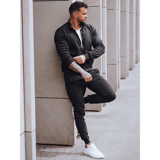 Bluza męska rozpinana bez kaptura czarna Dstreet BX4110z Dstreet XXL DSTREET.PL