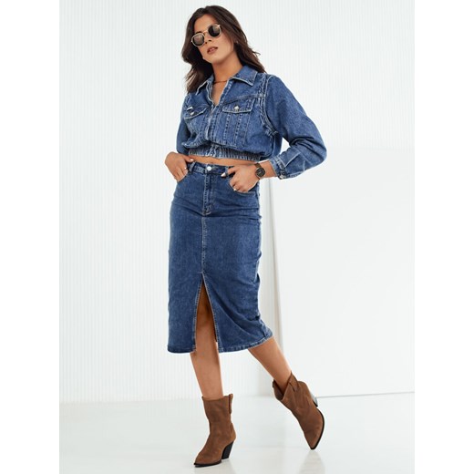 Spódnica jeansowa midi BLIRNA niebieska Dstreet CY0434 ze sklepu DSTREET.PL w kategorii Spódnice - zdjęcie 171482708