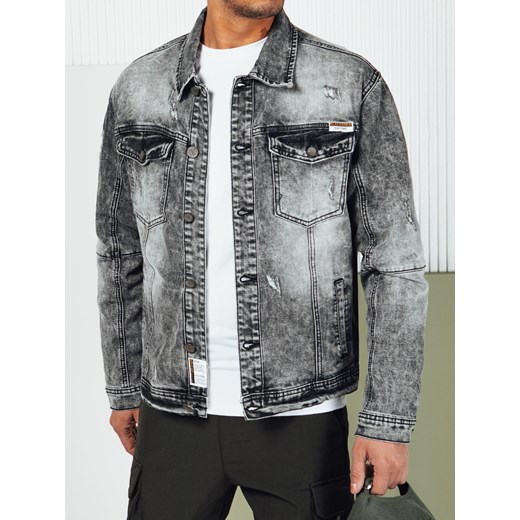 Kurtka męska jeansowa czarna Dstreet TX4689 ze sklepu DSTREET.PL w kategorii Kurtki męskie - zdjęcie 171482715
