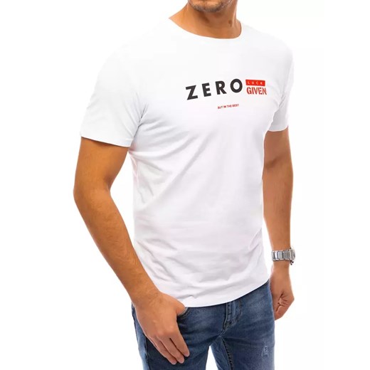 T-shirt męski z nadrukiem biały Dstreet RX4740 ze sklepu DSTREET.PL w kategorii T-shirty męskie - zdjęcie 171482735