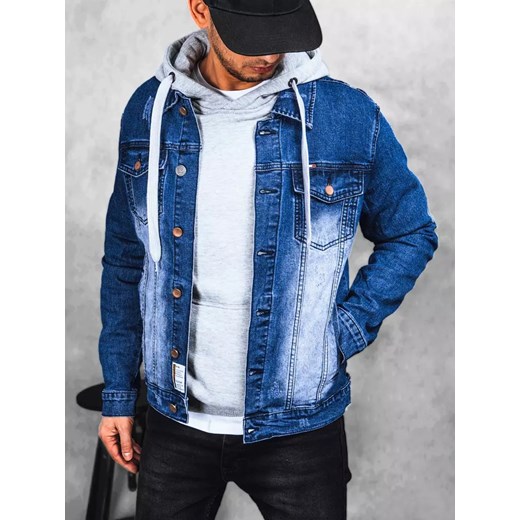Kurtka męska jeansowa niebieska Dstreet TX4365 ze sklepu DSTREET.PL w kategorii Kurtki męskie - zdjęcie 171482838