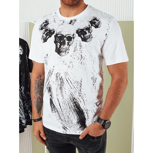 Koszulka męska z nadrukiem biała Dstreet RX5377 ze sklepu DSTREET.PL w kategorii T-shirty męskie - zdjęcie 171482977