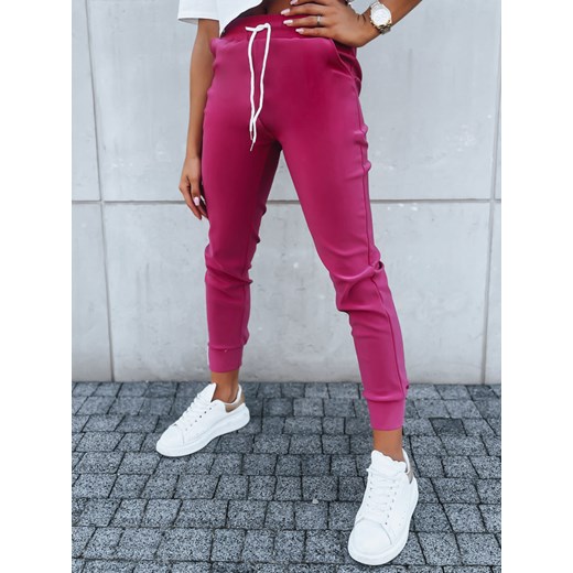 Spodnie damskie dresowe MACHI różowe Dstreet UY1633 ze sklepu DSTREET.PL w kategorii Spodnie damskie - zdjęcie 171483229