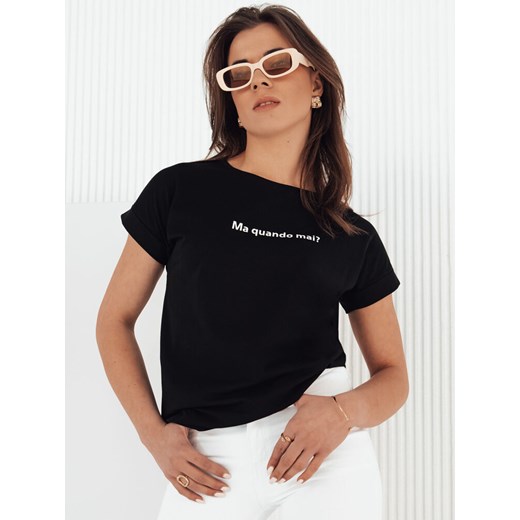 T-shirt damski SENIORITA czarny Dstreet RY2317 ze sklepu DSTREET.PL w kategorii Bluzki damskie - zdjęcie 171483246