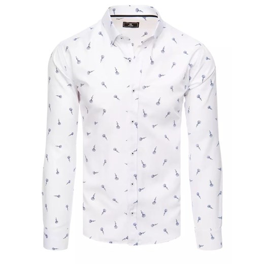Koszula męska biała Dstreet DX2470 ze sklepu DSTREET.PL w kategorii Koszule męskie - zdjęcie 171483388