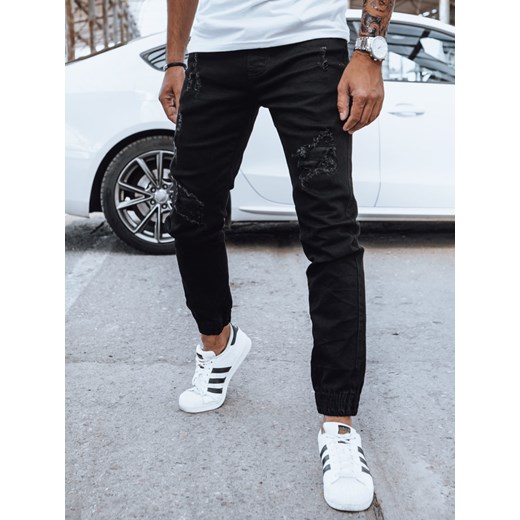 Spodnie męskie jeansowe joggery czarne Dstreet UX4041 ze sklepu DSTREET.PL w kategorii Spodnie męskie - zdjęcie 171483819