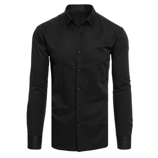 Koszula męska gładka czarna Dstreet DX2494 ze sklepu DSTREET.PL w kategorii Koszule męskie - zdjęcie 171484119