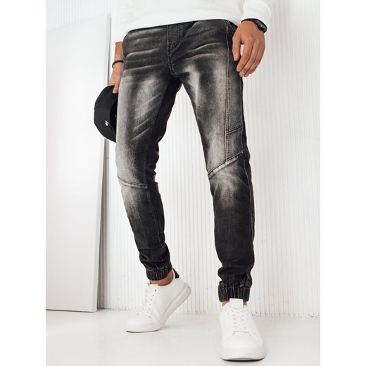 Spodnie męskie jeansowe joggery czarne Dstreet UX4253 ze sklepu DSTREET.PL w kategorii Spodnie męskie - zdjęcie 171484225