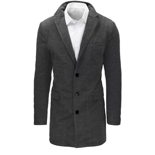 Płaszcz męski szary Dstreet CX0441 ze sklepu DSTREET.PL w kategorii Płaszcze męskie - zdjęcie 171484808