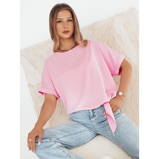 Bluzka damska ROPEZ różowa Dstreet RY2467 Dstreet Uniwersalny okazja DSTREET.PL