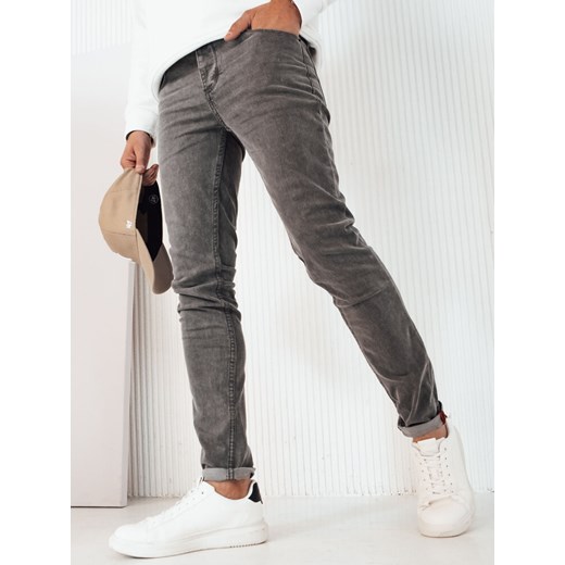 Spodnie męskie jeansowe ciemnoszare Dstreet UX4240 ze sklepu DSTREET.PL w kategorii Spodnie męskie - zdjęcie 171484968