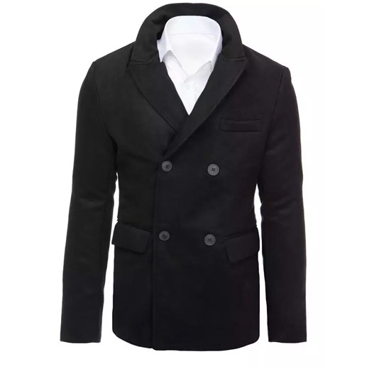 Płaszcz męski czarny Dstreet CX0433 ze sklepu DSTREET.PL w kategorii Płaszcze męskie - zdjęcie 171484986