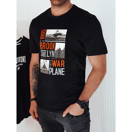 Koszulka męska z nadrukiem czarna Dstreet RX5453 ze sklepu DSTREET.PL w kategorii T-shirty męskie - zdjęcie 171485149