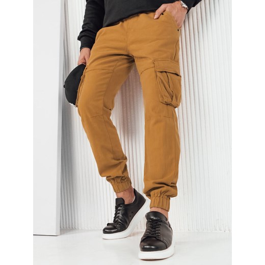 Spodnie męskie bojówki brązowe Dstreet UX4174 ze sklepu DSTREET.PL w kategorii Spodnie męskie - zdjęcie 171485259
