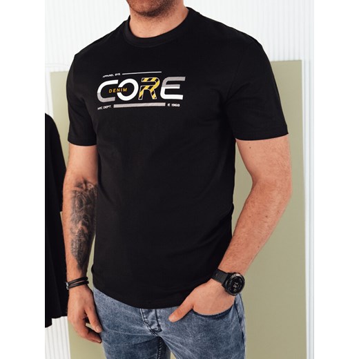 Koszulka męska z nadrukiem czarna Dstreet RX5419 ze sklepu DSTREET.PL w kategorii T-shirty męskie - zdjęcie 171485267