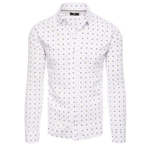 Koszula męska biała Dstreet DX2457 ze sklepu DSTREET.PL w kategorii Koszule męskie - zdjęcie 171485518