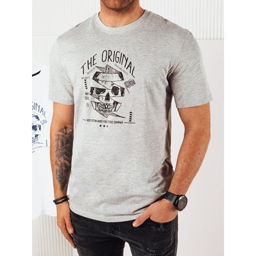 Koszulka męska z nadrukiem szara Dstreet RX5380 ze sklepu DSTREET.PL w kategorii T-shirty męskie - zdjęcie 171485817