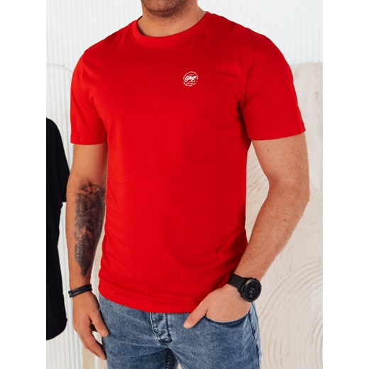 Koszulka męska z nadrukiem czerwona Dstreet RX5444 ze sklepu DSTREET.PL w kategorii T-shirty męskie - zdjęcie 171486045