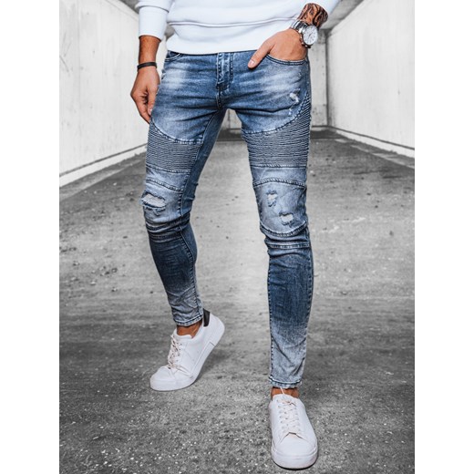 Spodnie męskie jeansowe niebieskie Dstreet UX4097 ze sklepu DSTREET.PL w kategorii Jeansy męskie - zdjęcie 171486627