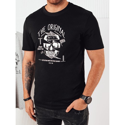 Koszulka męska z nadrukiem czarna Dstreet RX5381 ze sklepu DSTREET.PL w kategorii T-shirty męskie - zdjęcie 171486805