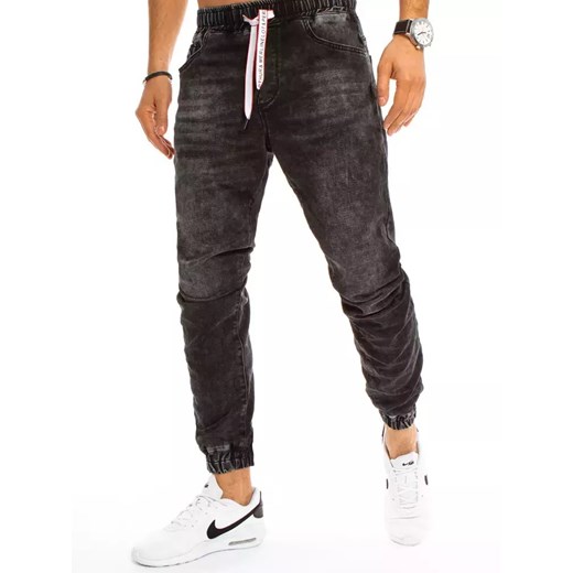 Spodnie męskie jeansowe czarne Dstreet UX3226 ze sklepu DSTREET.PL w kategorii Spodnie męskie - zdjęcie 171486905